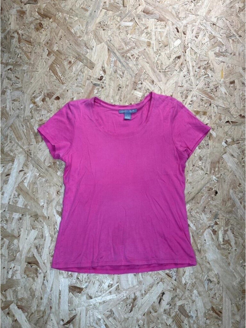 Carroll Reed Women's Large Pink 100% Pima Cotton Scoop Neck T-Shirt Short Sleeve